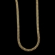 Gold curb chain on a black background