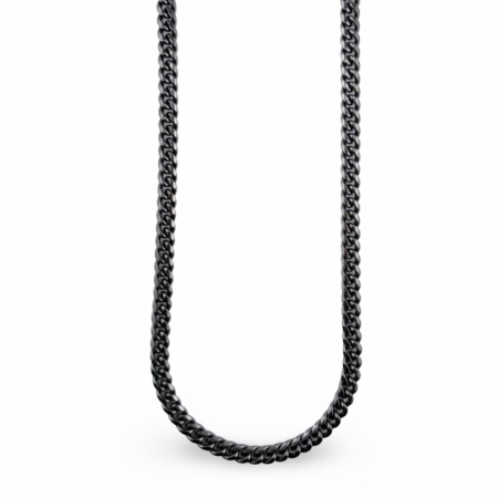 Collier chaîne noire en métal