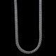 Silver chain on black background