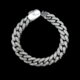 Bracelet chaîne argent avec pierres scintillantes