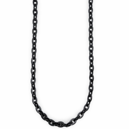 Black metal chain necklace
