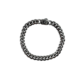 Polished black metal chain bracelet