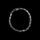 Bracelet chaîne en argent sur fond noir