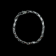 Bracelet chaîne argent sur fond noir