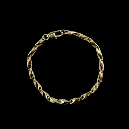 Bracelet en or à maillons torsadés