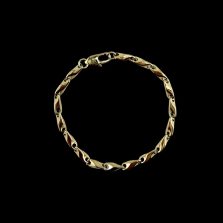 Bracelet en or à maillons torsadés