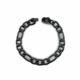 Shiny metal black chain bracelet