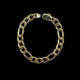 Bracelet chaîne en or sur fond noir