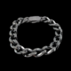 Bracelet chaîne en acier inoxydable noir brillant