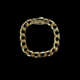 Bracelet chaîne en or sur fond noir