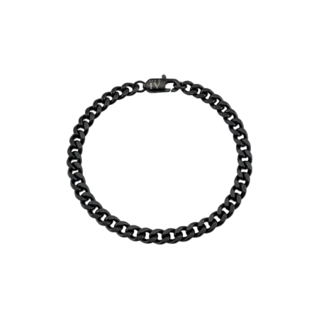 Bracelet chaîne noire en métal