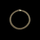 Bracelet en chaîne dorée sur fond noir