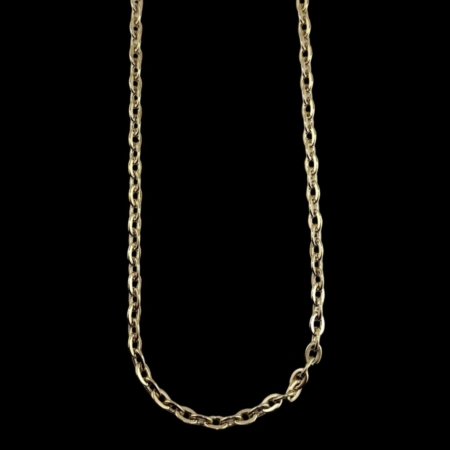 Gold chain on a black background