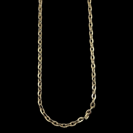 Gold chain on a black background