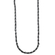 Collier chaîne noire en métal torsadé