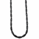 Collier chaîne noire en métal brillant