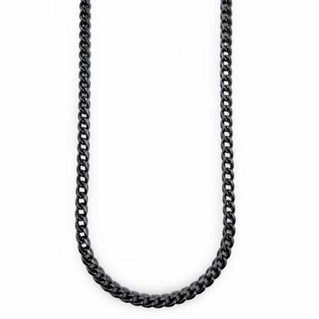 Black metal chain necklace