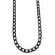 Collier chaîne noire maillons larges brillants