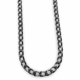Collier chaîne noire en métal brillant
