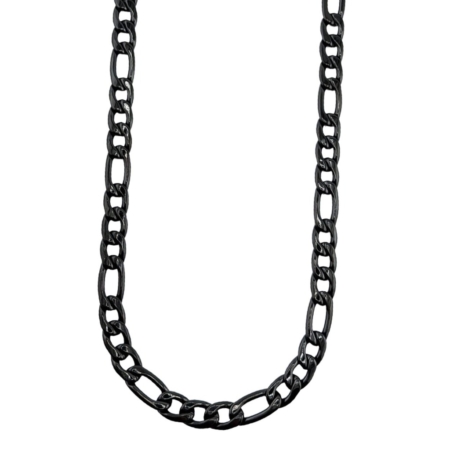 Collier chaîne noire à maillons larges