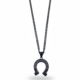 pendentif indomptable noir mat– 22”
