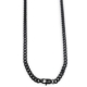 Collier chaîne noire avec fermoir visible